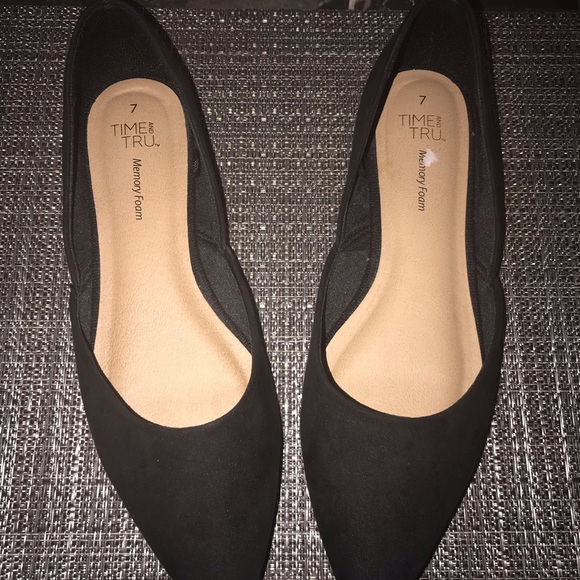 Like new/ slip on suede flats/memory foam insole - Picture 2 of 4